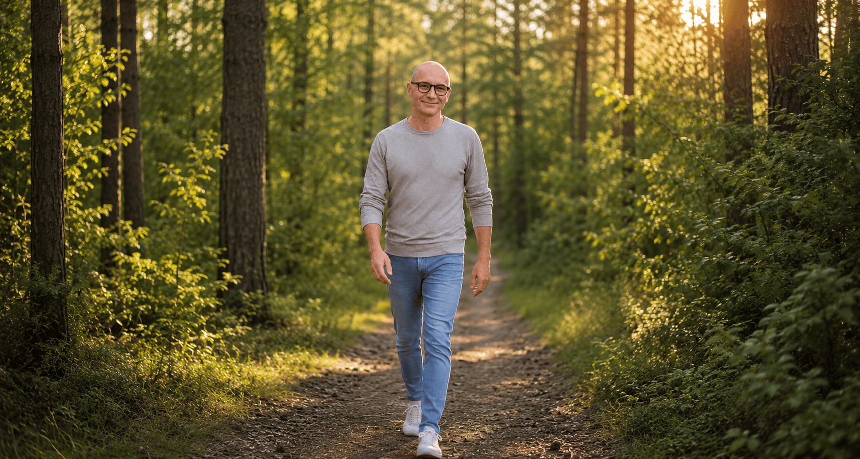 Rutger van Overbeek walking in Bosch en Duin